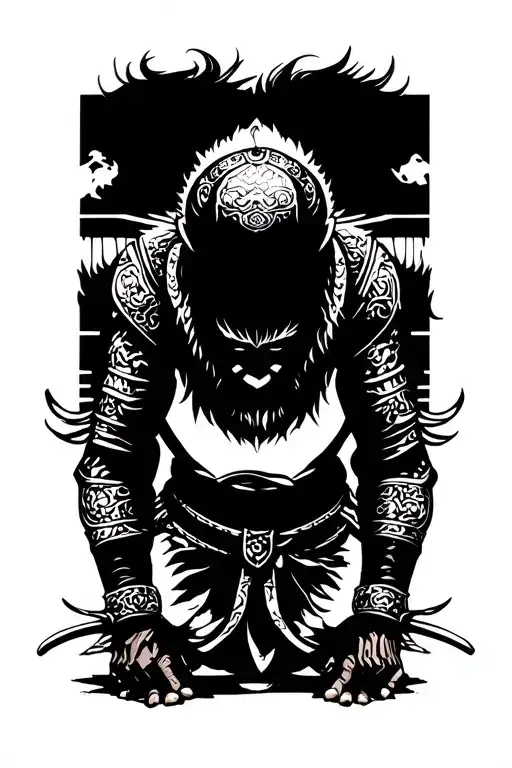 Chinese Warrior Bowing Their Heads