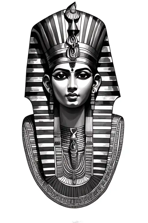 Egyptian Theme Realistic Half Sleeve