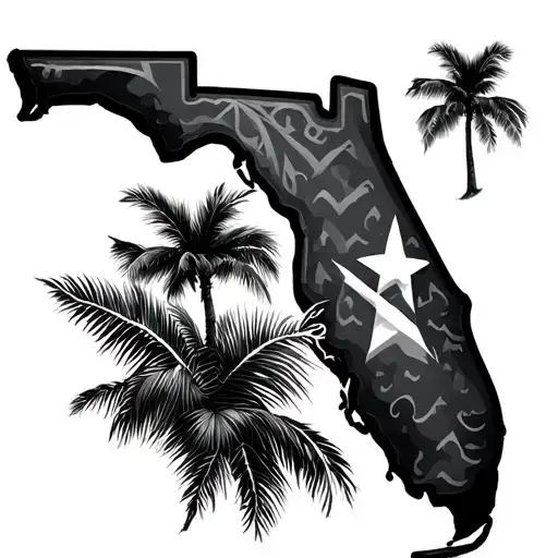 State Of Florida With Country Of Nicaragua Combination