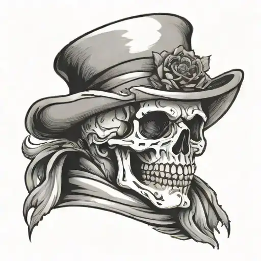 Snowman With A Skeleton Face