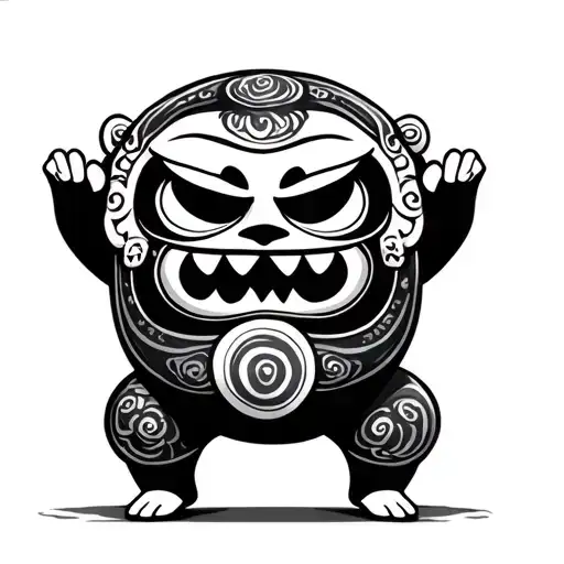 Daruma Doll With Arms Wide Open