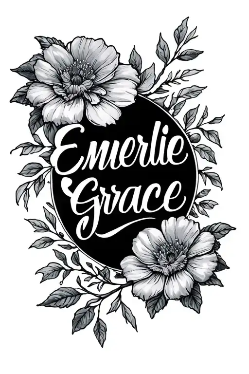 Emerlie Grace Spelled In Cursive Font
