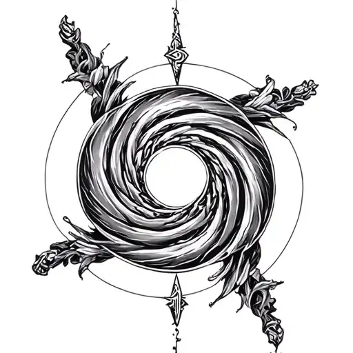 A Pentagram An A Fibonnaci Spiral