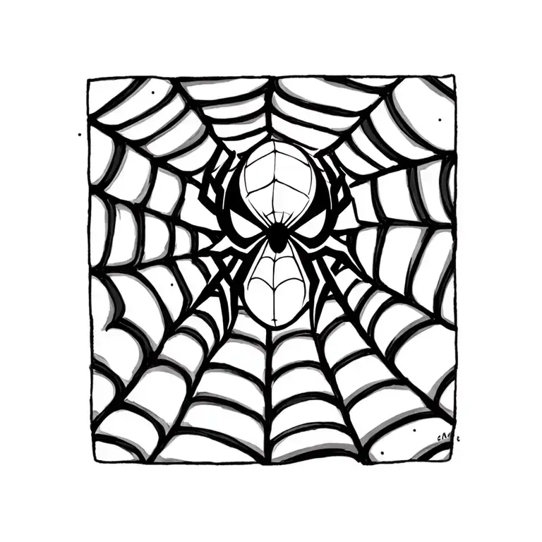 Spider-man Spider With Web Logo