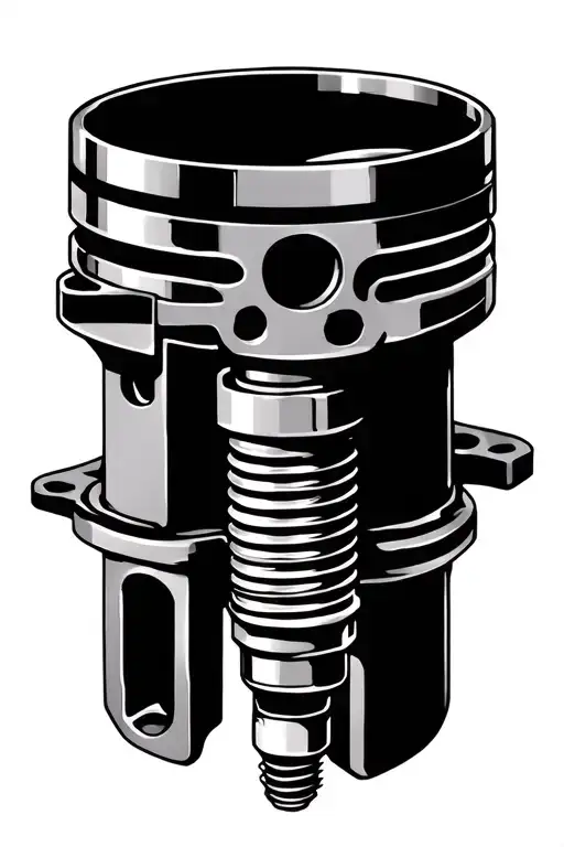 Piston And Spark Plug