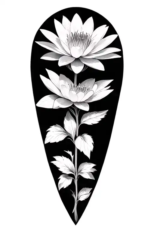 Larkspur And Water Lily