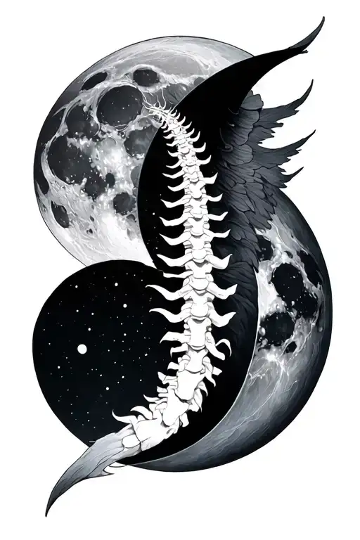 Phases Of Moon Spine