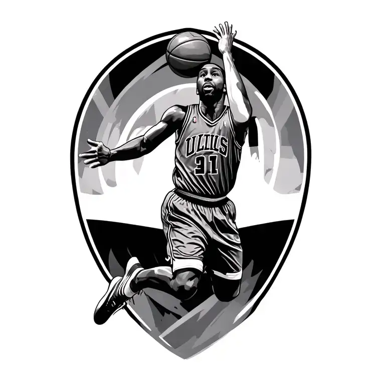 Basketball Player Jump Shot Image