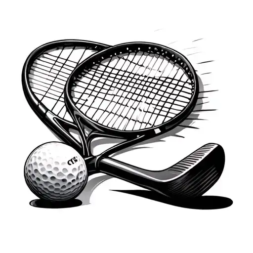Tennis Racket And Golf Club