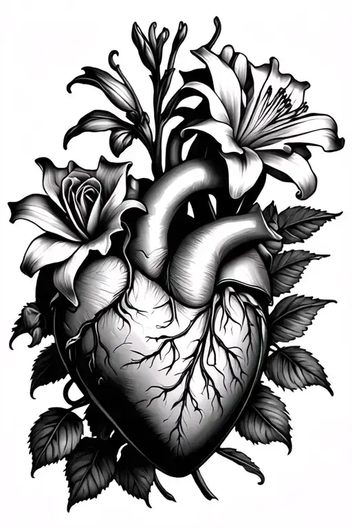 Lilies Human Heart Roses