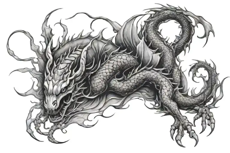 Scorpio And Dragon Wrapped