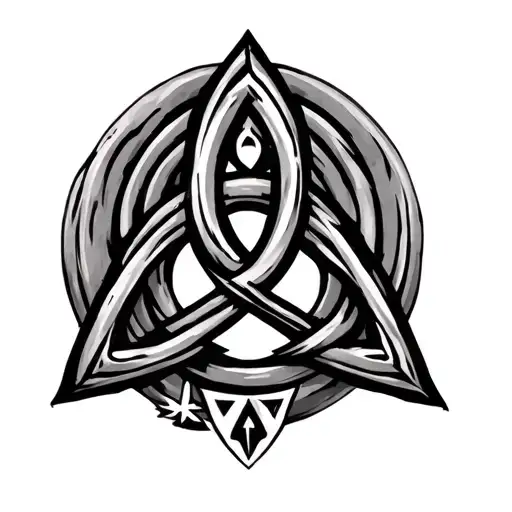 Viking Triquetra With Runes Intertwined