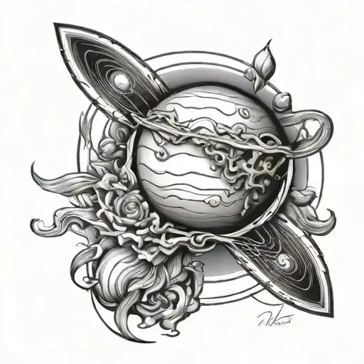Planet Venus Tattoo Design Inspired