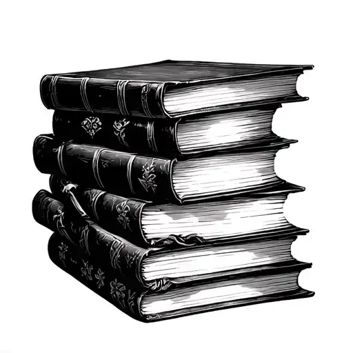 Gothic Old Book Stack