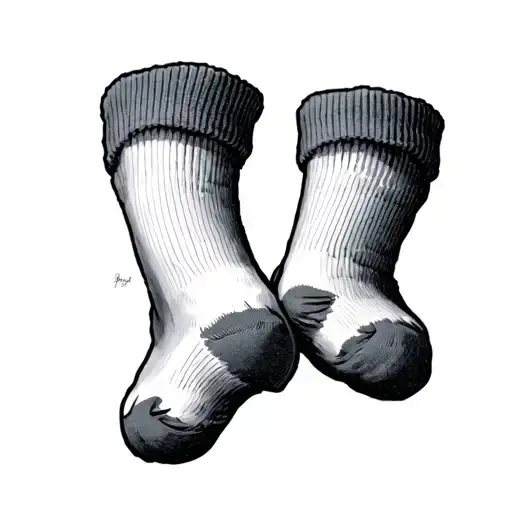 A Paor Of Socks In A Shape Of A Heart