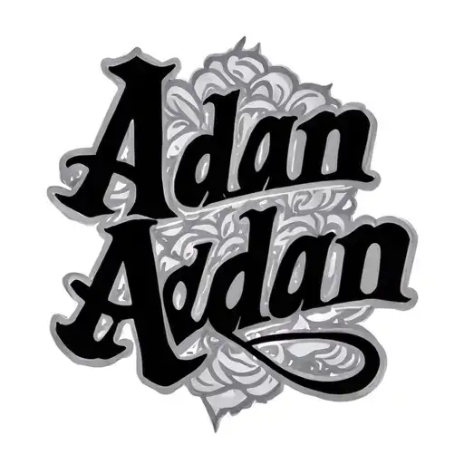 Adam Text Tattoo Cursive