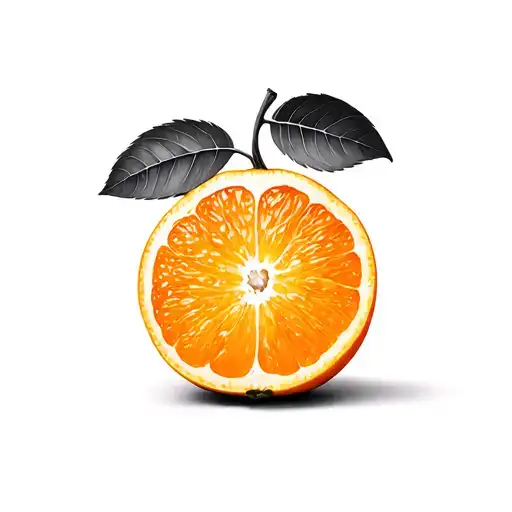 A Half Orange Fruit