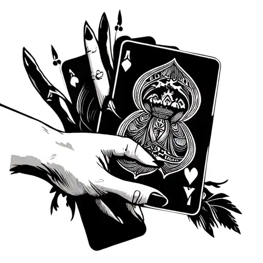 Female Hand With A Card