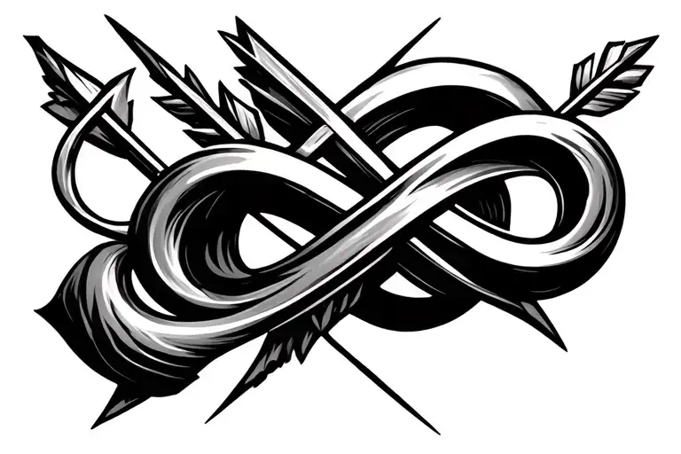 Infinity And Arrow Minimilistic Style