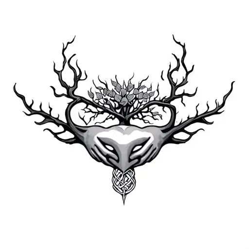 Claddagh And Celtic Tree Of Life Long Thin