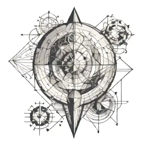 Geometric Atlas Tattoo Design