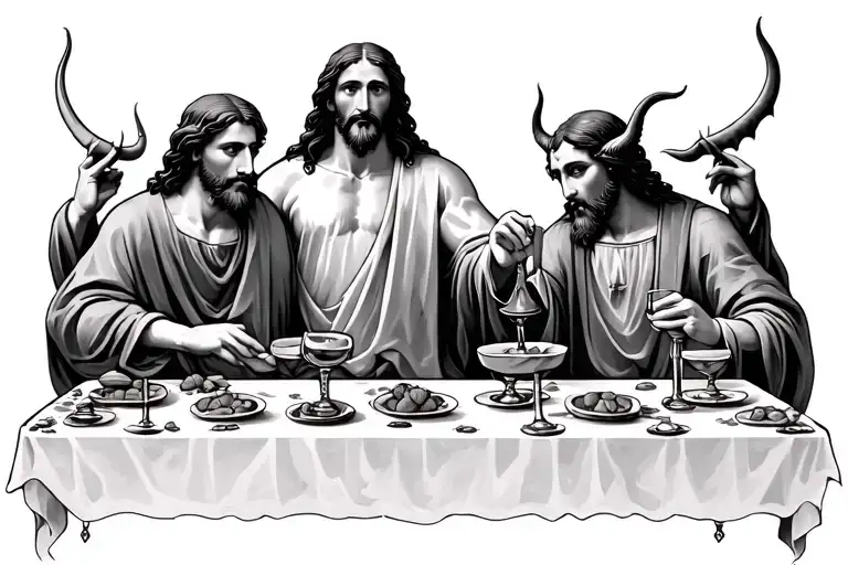 Last Supper Jesus And Satan