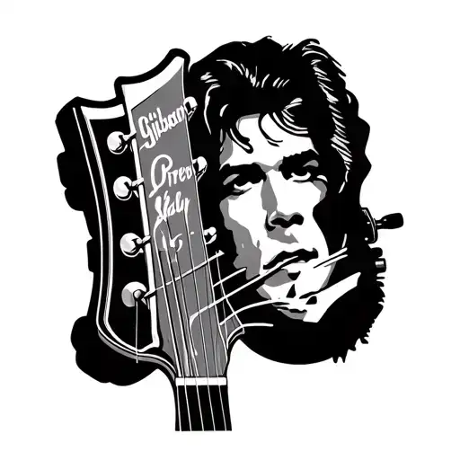 Name Presley In The Gibson Guitar Headstock Font The Letters