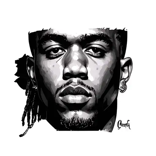 Chris Brown's Face Fine Line