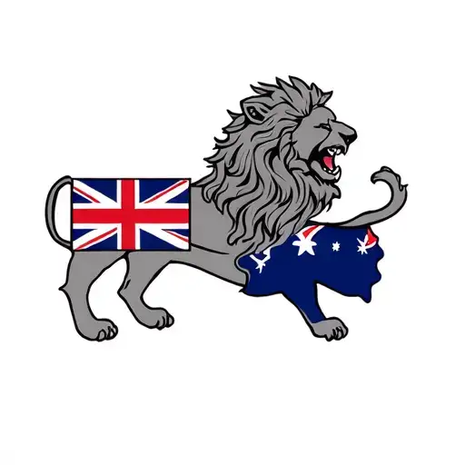 Czech Lion With Australian Flag