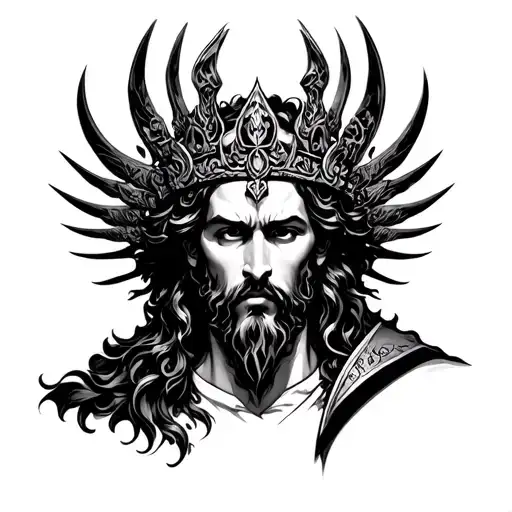 God Chosen Emperor Tattoo Design