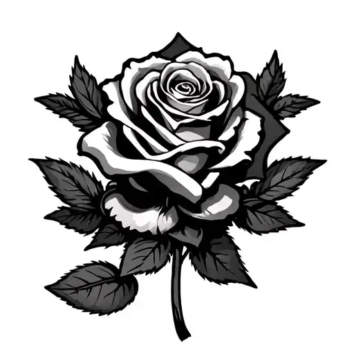 Rose With A Rebel Flag