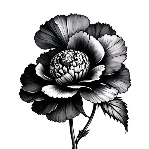 17 With Carnation Flower