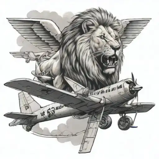 Lion And Airplane