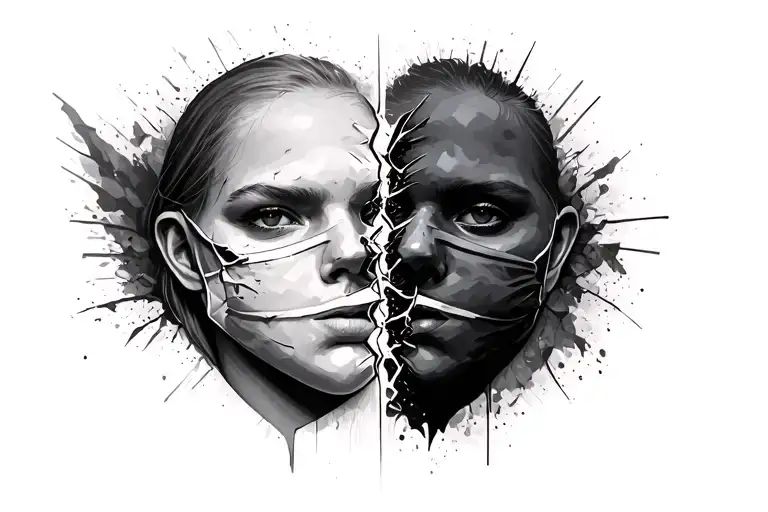 Split Face Mask Broken