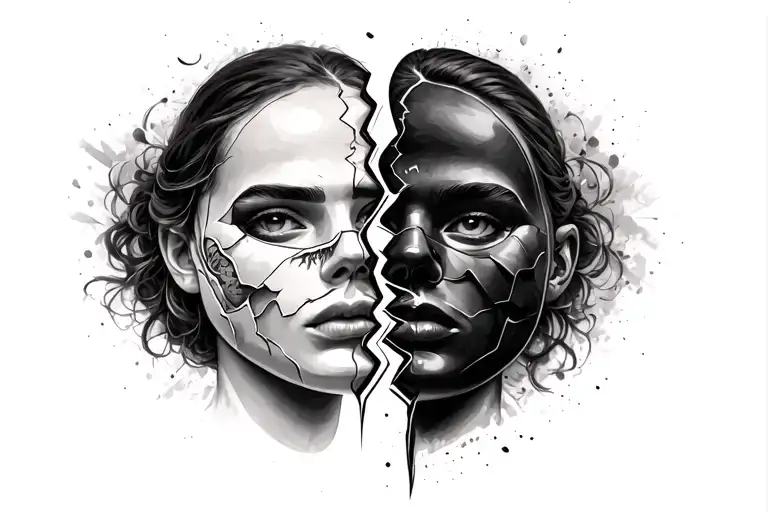 Split Face Mask Broken