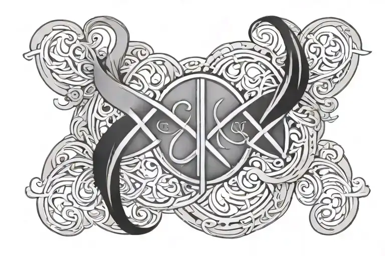 Gods Creation Roman Numerals Intertwined