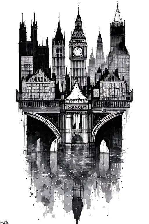 London Skyline Silhouette