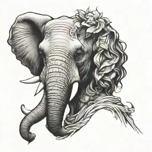 Woman Whit Elefaphant