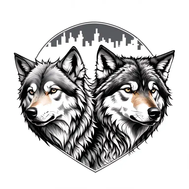 Two Wolves Skoll And Hati Fine Line