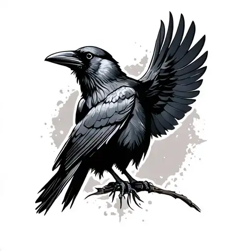 Raven Perched