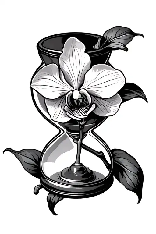 Orchid In A Hourglass