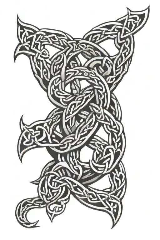 Celtic Knot Incorporating A River Flowing