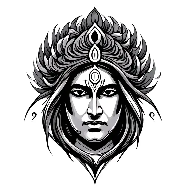 Number 13 Lord Shiva Karma Symbol Intertwined