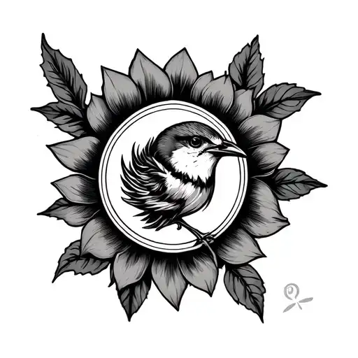 Canary Tattoo Strength And Faith For Collar Bone