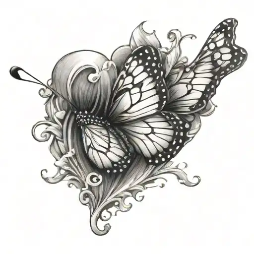 Butterfly Coming Out Heart