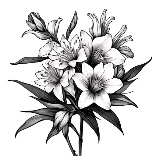 Gladiolus And Aster Flowers Blooming