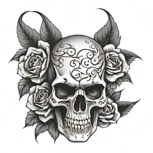 Skull And Roses