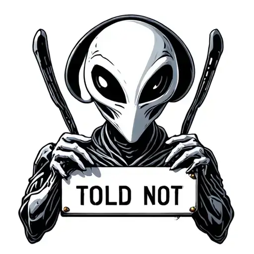 Alien Hold Signboard