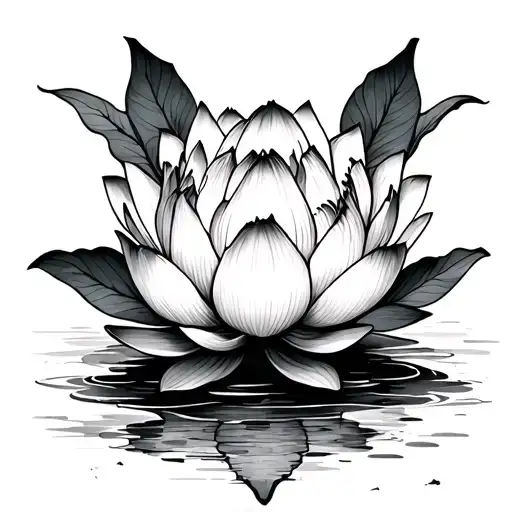Lotus Flower Penrose Tattoo Design