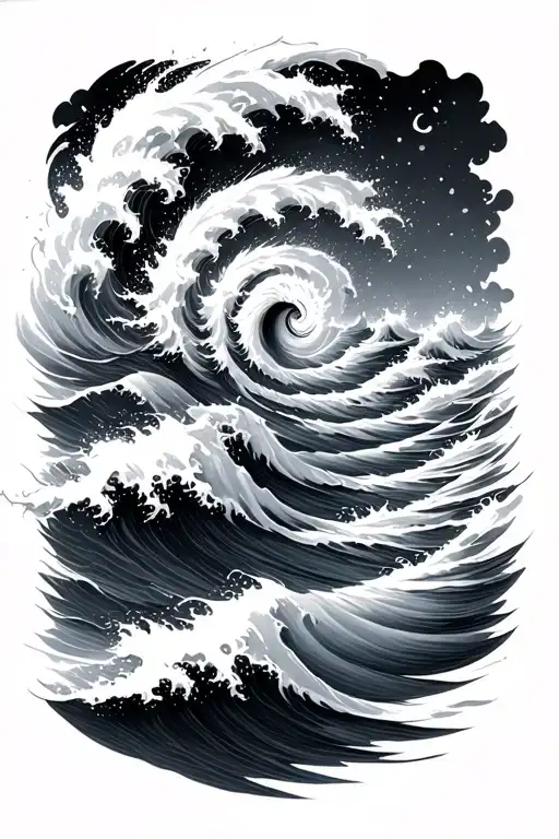 Hurricane With Waves
